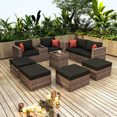 Latitude Run RUIAN Outdoor Modular Combination Sofa And Chair 1